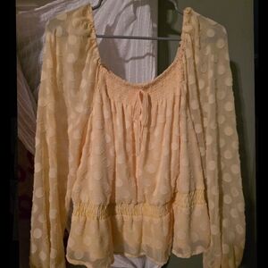 Lauren Conrad Elegant Yello Women's Top